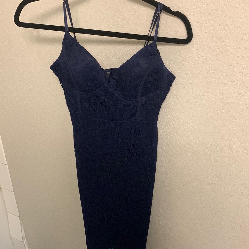 Blue lace Windsor dress